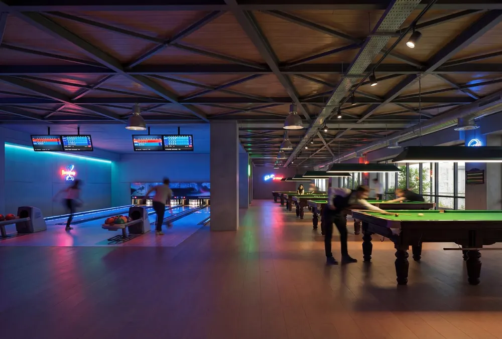 Bowling and recreation floor
