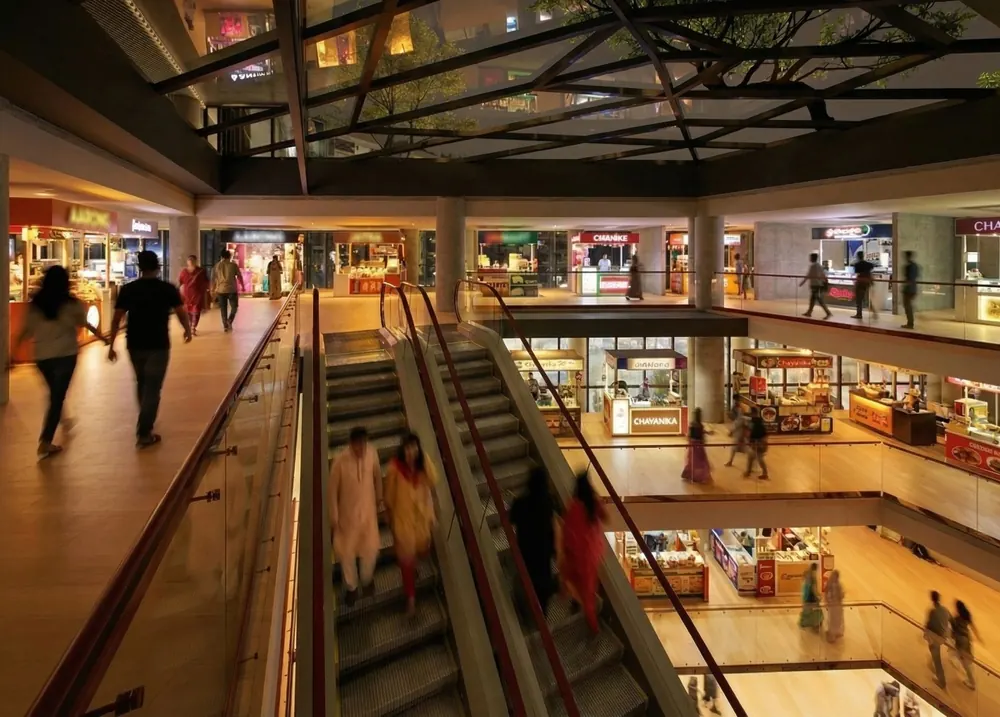 Retail levels around the atrium